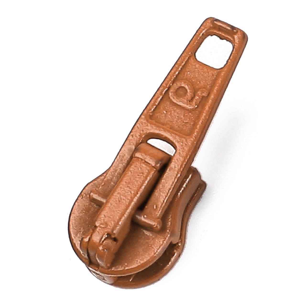Automatic zipper slider, orange, orange
