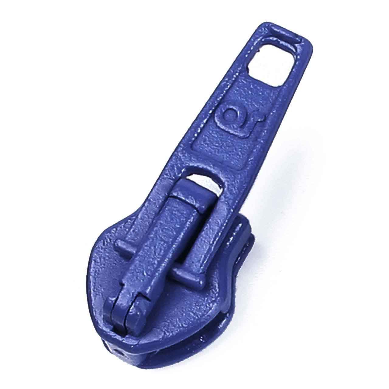 Automatic zip slider, blue