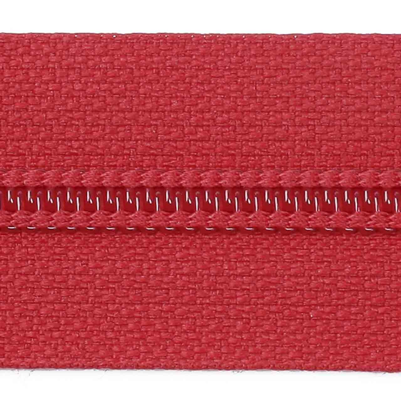 Zipper, sold by the meter, price per linear meter, red
