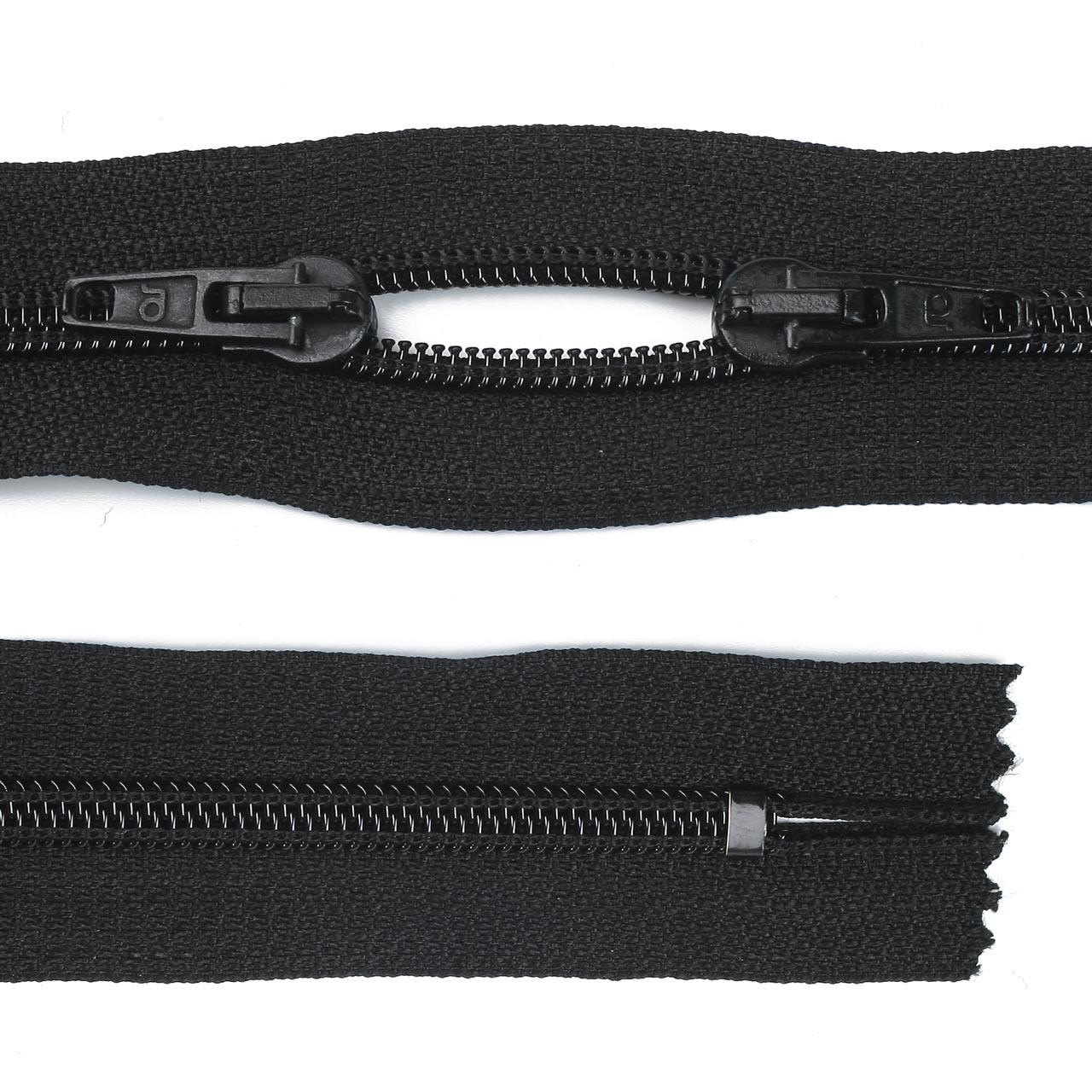 Plastic zip, 2-way, O-shape