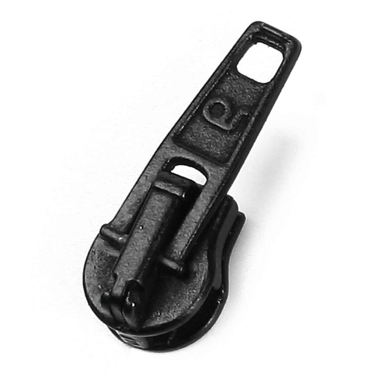 Automatic zipper slider, black, black