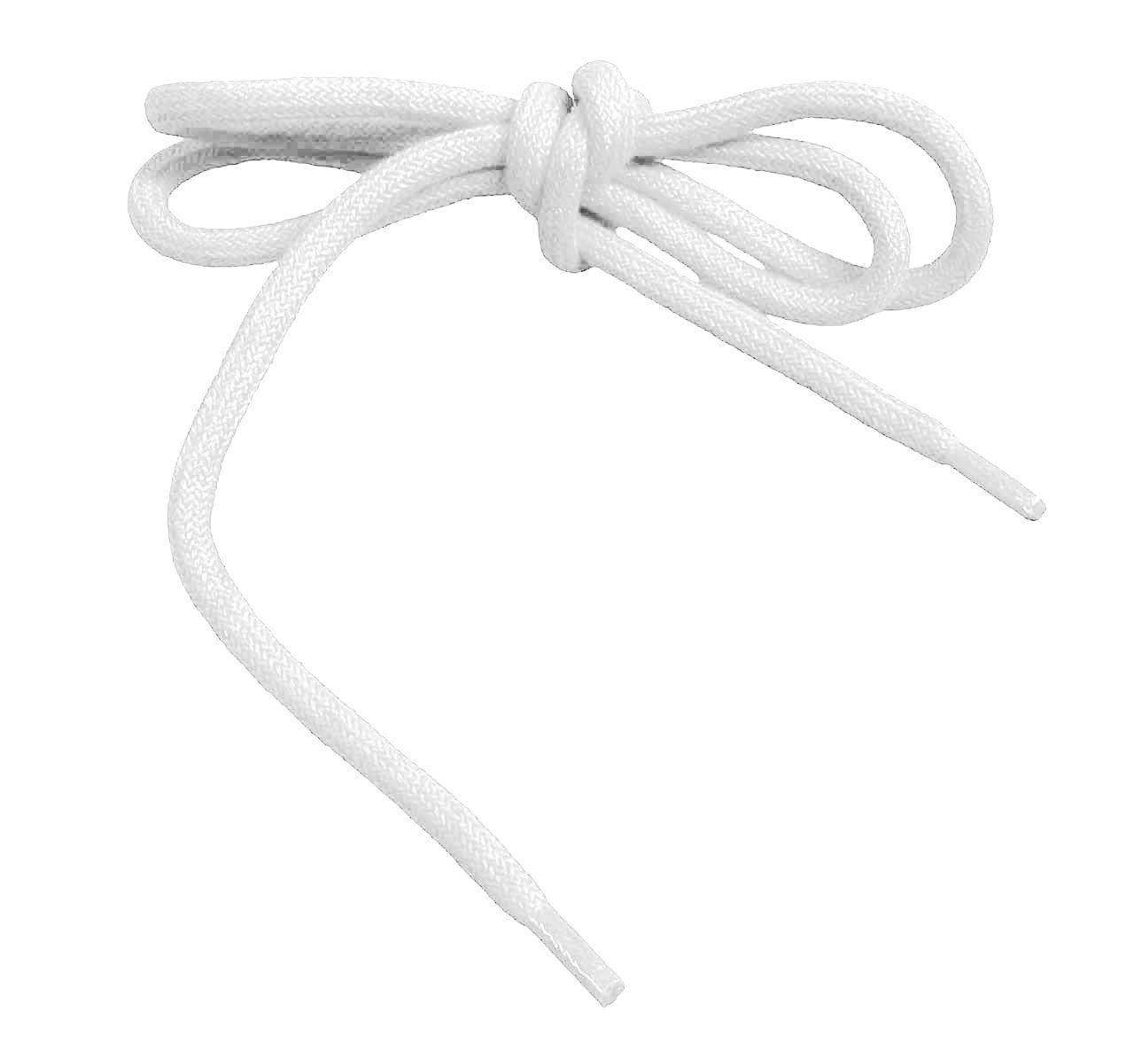 Laces, round, White, 90 cm, pair.