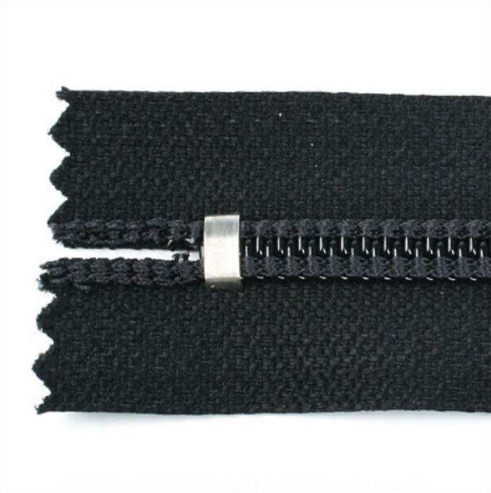 Zipper connector, silver colored, size: 10, pack of 10